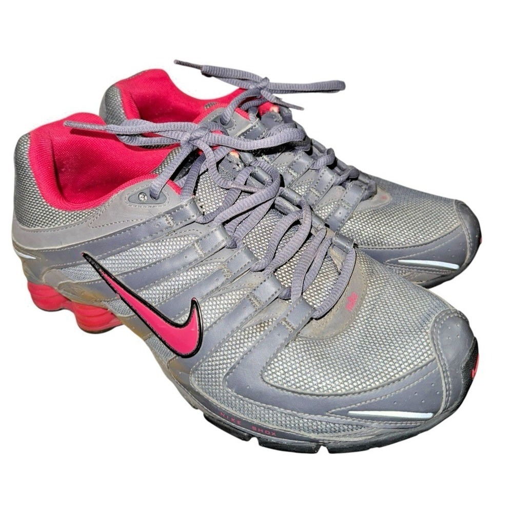 Nike Shox Navina Shoes Womens‎ 9 Pre-Owned Sneakers Grey Pink 392868-060 Cushion